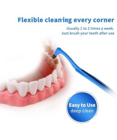 Portable Dental Cleaning Tools - 5pcs Tooth Stain Remover & Teeth Whitener | Oral Hygiene Care - Blue - Buy Online on GoSupps.com