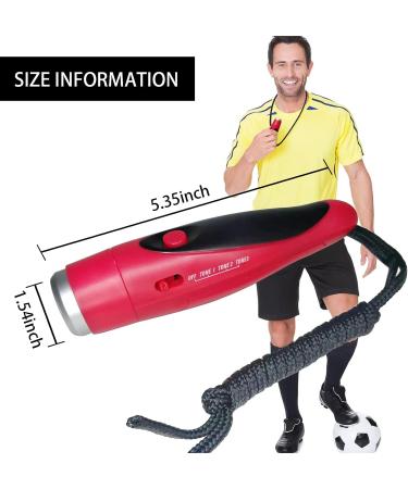 EFOBO Electronic Whistle with Lanyard | Three Tone for Coaches, Referees, Marine, Police | Handheld Loud Electric Whistle for Volleyball, Soccer | Outdoor, Camping, Self Defense - Red - Buy Online on GoSupps.com