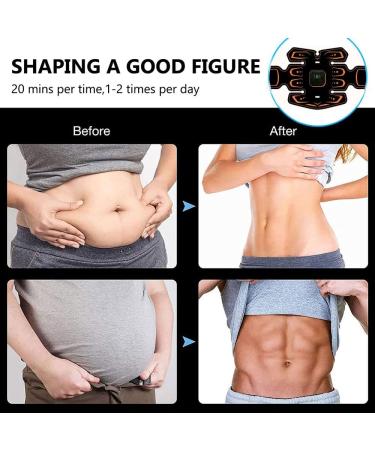 QUEATH EMS Abdominal Muscle Trainer - Portable Stimulator with 8 Modes & 19 Intensities for Effective Abs Workout - Buy Online on GoSupps.com