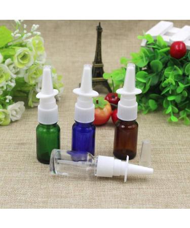 Nasal Spray Bottles 10ml - Refillable Glass Fine Mist Atomizer for Makeup Water & Travel - Blue Brown Green - Buy Online on GoSupps.com