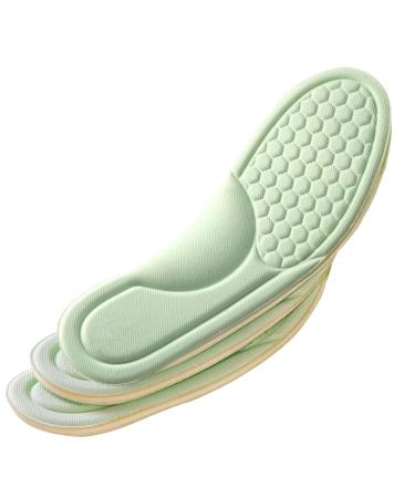 Comfy Walk Insole Shock Absorbing Shoes Inserts Sweat Absorbent Thin Soft Breathable Insoles for Women Standing All Day(S) S(Women 7.5-8/243-248mm/9.57-9.76")