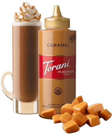 Torani Sugar Free Vanilla Syrup PET Bottle 750 milliliters & Caramel Squeeze Sauce 16.5 Fluid Ounce - Buy Online on GoSupps.com