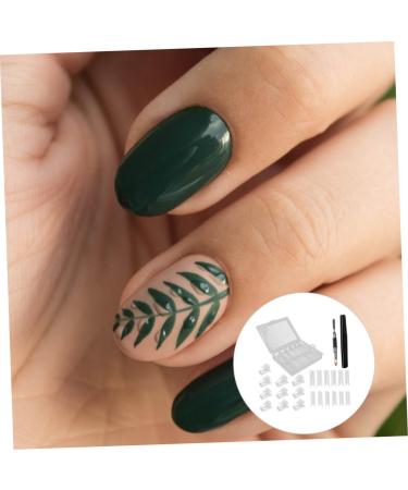 minkissy 1 Set Nail set acrylic nail forms nail art tips gel nail extension forms Manicure Grinding Strip Nails Extension Brush Pen manicure kit Manicure Pen plastic nail glue white shaping - Buy Online on GoSupps.com