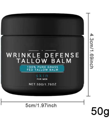 Tallow Face Moisturizer | Wrinkles Defense Tallow Face Wash Tallow Night Serums and Cream | Skin Care Moisturizer for Men Diminish Fine Lines and Wrinkles 50g - Buy Online on GoSupps.com