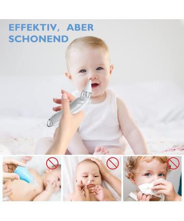 Rechargeable Baby Nasal Aspirator with Music Function - Adjustable Volume Electric Nose Cleaner for Toddler - Light Soothing Nose Booger Sucker - Buy Online on GoSupps.com