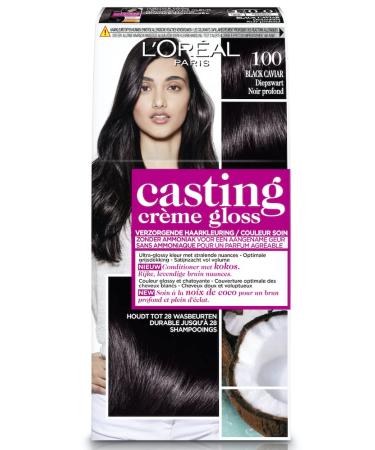 CASTING Cream Gloss Coloring No. 100 BLACK CAVIAR - Pack of 2
