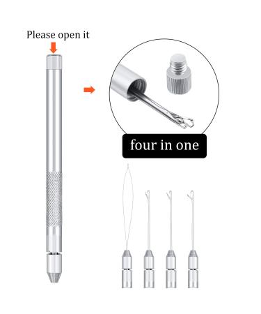2 Sets 4-in-1 Hair Extension Tool Kit with Loop Needle Threader, Knitting Needles, and Holder - Perfect for Beads, Dreadlocks, Wig, and Lace Wig Making - Buy Online on GoSupps.com