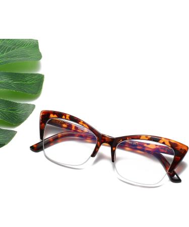 Bevi Blue Light Blocking Reading Glasses - Tortoise Shell 1.5x Magnifying Anti Eye Strain Spring Hinges for Men & Women - International Shipping Available - Buy Online on GoSupps.com