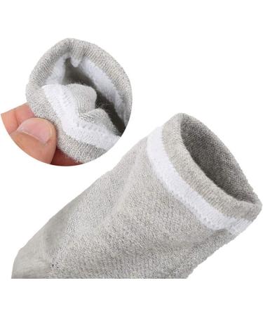Jiahao Unisex Moisturizing Gel Socks - Spa Foot Care Anti-Dry Cracks Skin Peeling Protection (Gray & Pink) - 2 Pairs - Buy Online on GoSupps.com