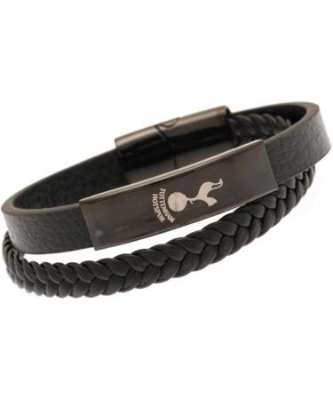 Buy Tottenham Hotspur FC Black IP Leather Bracelet - Official Licensed Merchandise - Buy Online on GoSupps.com