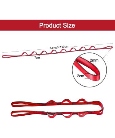 Buy Dasking Daisy Chains - 23KN Strong Yoga Hammock Extension Belt | Adjustable Nylon Exercise Strap for Climbing Aerial Yoga Pilates & Fitness (2 Pieces 110cm Red) - Buy Online on GoSupps.com