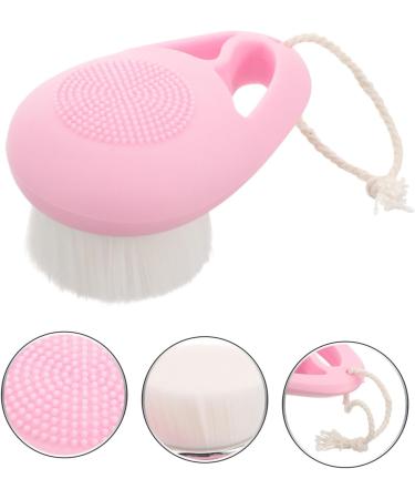 Angoily Facial Exfoliator Scrub Cleansing Scrub Brush Handle Facial Cleansing Brush Scrubber Silica Gel face Facial Cleanser Facial Brush washbasin Soft Fur Tool Manual face Washing Brush - Buy Online on GoSupps.com