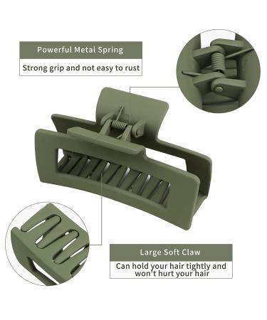 6 Pack Big Claw Hair Clips for Women - 4.1 Inch Non-slip Rectangle Jaw Clips - Stylish Matte Hair Accessories for Thick Hair - Buy Online on GoSupps.com