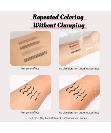 XFSRG Eyebrow Pen Doublesided 2in1 Smooth Eyebrow Pen Double Brush Eyeliner Waterproof Fourheaded Fork Fideal for Beauty Lovers Light Brown + Black Light Brown and Black - Buy Online on GoSupps.com