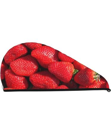Strawberry Red Microfiber Hair Towel - Super Absorbent Quick Dry Wrap for Women | Coral Velvet Cap for Long Curly & Thick Hair - Buy Online on GoSupps.com