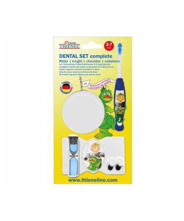 DENTAL SET complete knight children blue (1x toothbrush clock + holder 1 toothbrush 1 cup)