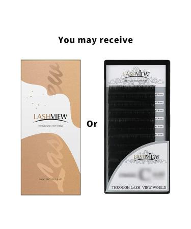 LASHVIEW Ellipse Flat Eyelash Extensions 0.15mm C Curl Mixed Tray 8-15mm - Mink Black Individual Lashes for Professional Salon Use - Buy Online on GoSupps.com