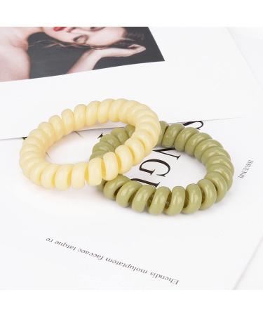 Jesslab Spiral Hair Ties - 10 pcs Traceless Telephone Cable Hair Accessories for Girls & Women - No-Damage Ponytail Holders Color Sorted (#4) - Buy Online on GoSupps.com