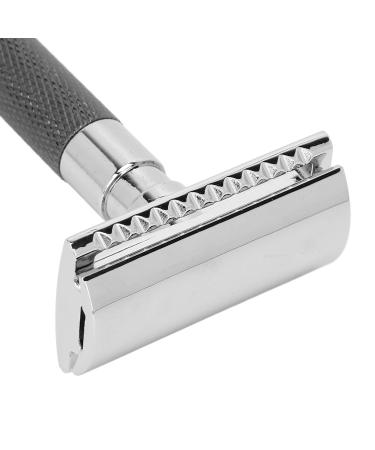 Double Edge Safety Razor for Men - Zinc Alloy Manual Razor for Daily Beard Care (Black) | International Shipping Available - Buy Online on GoSupps.com