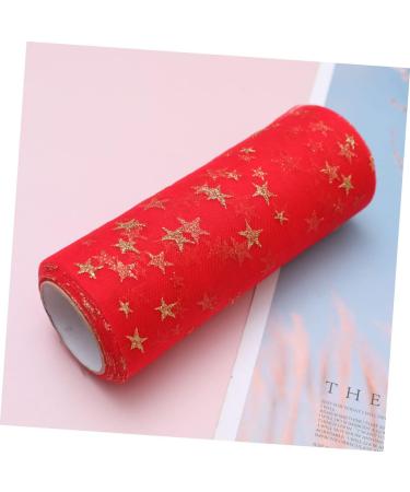 SHINEOFI Roll Black Yarn Wedding Organza Fabric Glitter Fabric Mesh Ribbon Tutu Spool United States Soft 15c Red 900X15CM - Buy Online on GoSupps.com