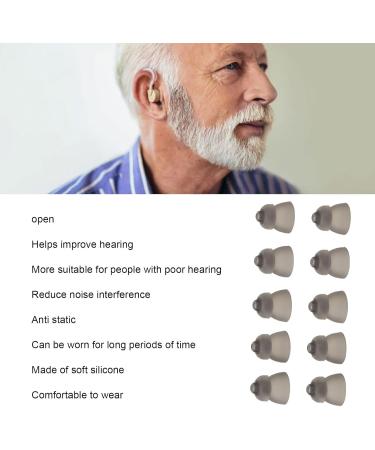 Sound Amplifier Dome - 10 Static-Free Hearing Aid Earmolds (9mm) for Hearing Impairment Replacement - Black - Buy Online on GoSupps.com