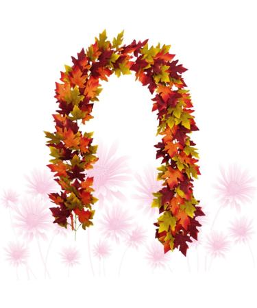 Zerodeko 2 Pcs Simulated Maple Leaf Rattan Pine Cones Hanging Vine Silk Flower - Buy Online on GoSupps.com