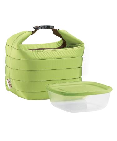 Guzzini - On The Go Small Thermal Bag with Airtight Container Handy - Apple Green 22 x 18 x H22 cm - 03295084 One Size White