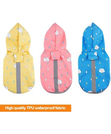 BPS Waterproof Dog Rain Coat - Hooded & Pocket for Small Medium & Large Dogs - 100% Polyester - Pink XXXL | BPS Buena Pet Shop - Buy Online on GoSupps.com