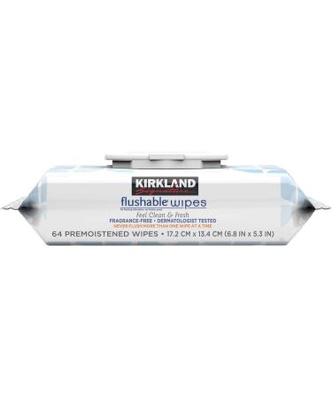 Kirkland Signature Premoistened Flushable Wipes Fragrance Free 640 - Count - Buy Online on GoSupps.com