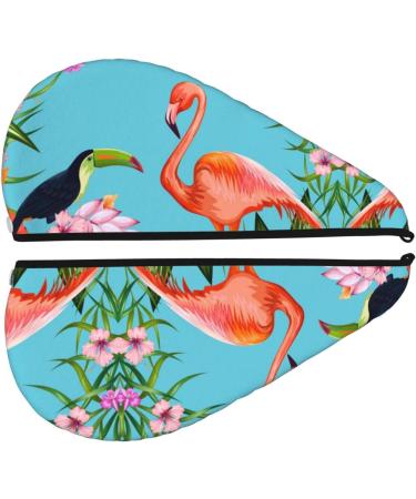 Buy Tropical Jungle Flamingo Microfiber Hair Towel | Soft Super Absorbent Quick Dry Wrap for Long Curly Thick Hair - Ideal for Women - Buy Online on GoSupps.com