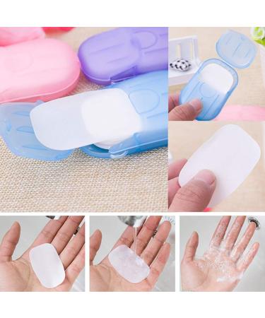 Buy 10 Boxes of Disposable Paper Soap with Plastic Box - 200 Portable Soap Tablets in 6 Scents | Eco-Friendly Travel Soap Leaves - Buy Online on GoSupps.com