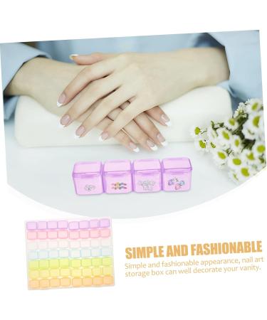ABOOFAN 2 Sets Nail Art Storage Box Makeup Drawer Ornament Container Storage Containers Manicure Accessories Holding Dip Powder Organizer Diamond Box Abs Desktop - Buy Online on GoSupps.com