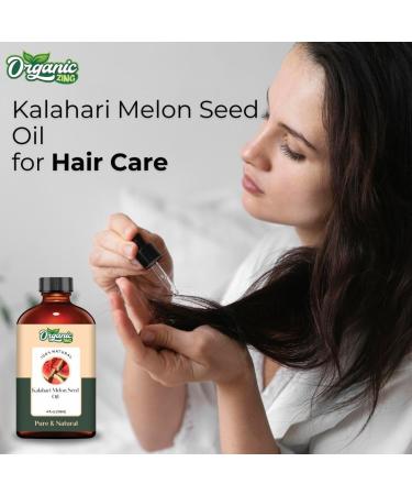 Organic Zing Kalahari Melon Seed Oil Cosmetic Grade (118 ml / 3.99 fl oz) - Lightweight Botanical Oil for Skin Care Hair Blends & DIY Formulations - Buy Online on GoSupps.com