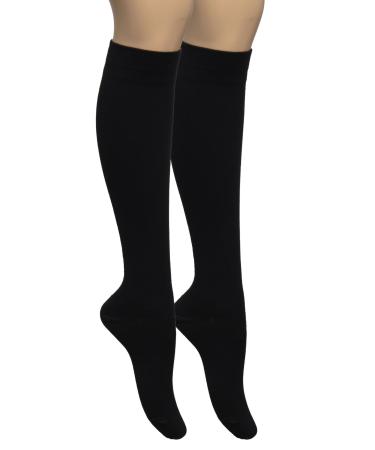 Vitasox women men support knee highs support stockings 6 pairs 39-42 6 pairs black