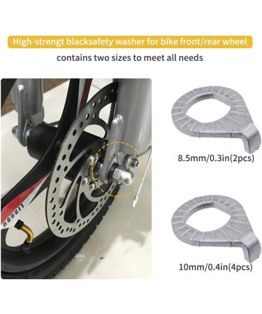 YINARONG VCCGY Bicycle Hub Axle Nut & Safety Washer Kit - Front & Back Wheel Sizes - Buy Online on GoSupps.com