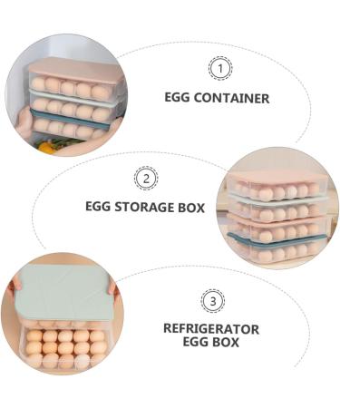 OSALADI Kitchen Egg Tray 3pcs Egg Storage Box Refrigerator Egg Trays Clear Plastic Tray Eggs Egg Plate Pp Household re-usable - Buy Online on GoSupps.com