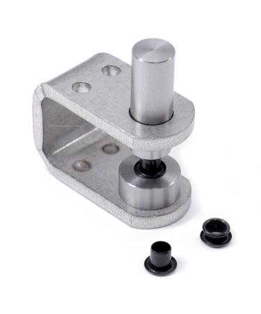 Eyelet Setting Tool & Eyelet Combo - (1)  #8 3-Piece Eyelet Setting Tool (1/4 Inch)  + (100) #8-9 Black Eyelets (1/4 Inch Diameter) - for Holster Making  Sewing  Tents  Banners  Sails  etc. (#8 Setting Tool) + (100)(8-9 Black Eyelets) - Buy Online on GoSupps.com