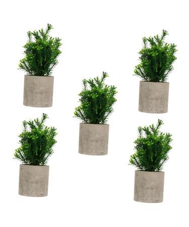 TOPBATHY False Green Plant 5 Pcs Simulated Potted Plant Pulp Potted Plants Household Fake Trees Artificial As Shownx5pcs 21.5x8cmx5pcs