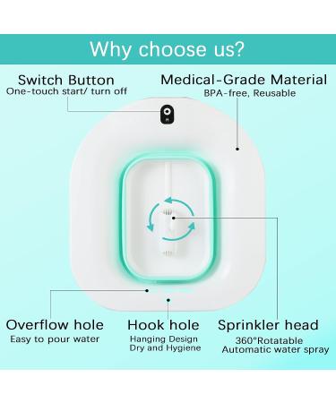 IRWPITW Electric Sitz Bath for Hemorrhoids & Postpartum Care - Foldable Green Basin with Water Spray - Sits Bath Salts Included - Buy Online on GoSupps.com