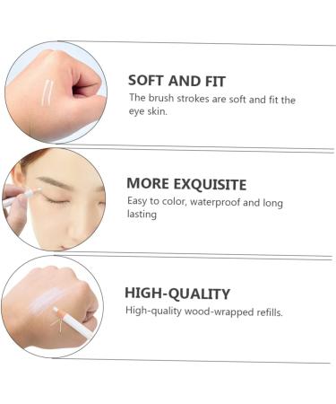 FOMIYES Eyebrow Pencil Longwear Eyeliner Pencil White Eyeliner Highlighter Waterproof Eyeliner Pencil Supplies for Women Makeup 2pcs - Buy Online on GoSupps.com