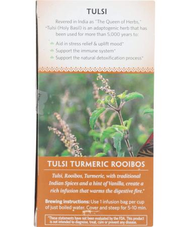 Organic India Tulsi Infusion Tea - Turmeric Rooibos | 18 CT - Herbal Wellness - Buy Online on GoSupps.com
