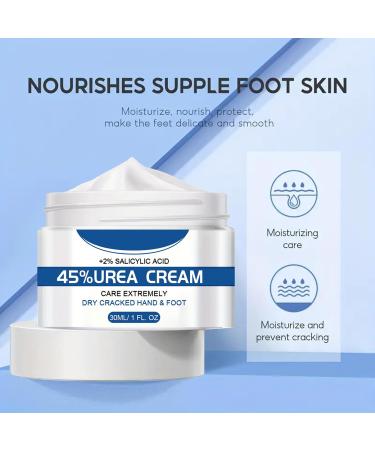 Urea 45% Foot Cream Callus Remover Nourishes Soften for Cracked Heels and Dry Skin Cracked Heel Repair Cream Foot Nourishing Cream for Feet Knees Hand Deep Moisturizing 30ml (1) - Buy Online on GoSupps.com