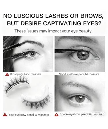 Eyebrow & Eyelash Enhancer Serum Set 100% Botanical Lash Brow Growth Serum Nourish Strengthen Lashes Brows Oil-Free Paraben-Free 2PCS (3ml Each) - Buy Online on GoSupps.com