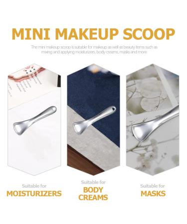 Minkissy 4-Piece Cosmetic Beauty Spoon Set - Spatula & Mixing Sticks for Eye Cream Makeup Masks | Silver Zinc Alloy Beauty Tools for Women - Buy Online on GoSupps.com