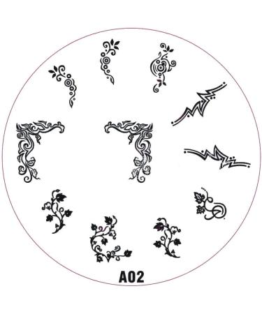 ++SPECIAL ITEM++ Stamping stencil A-Series: A02 Ornaments tendrils ivy