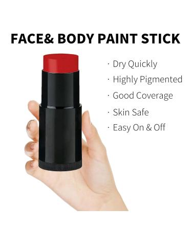 Black White Red Face Body Paint Stick - Halloween Clown Makeup Kit for Adults & Kids | Cosplay Zombie Vampire Effects & Special SFX Costumes - Buy Online on GoSupps.com