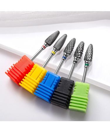 POPETPOP 5pcs Nail Polisher Professional Nail Drill Bits Nail Art Drill Bit Nail Grinding Head Fine Grit Nail Drill Bits for Acrylic Nails Tools Electric Nail Manicure Tungsten Steel Alloy 7x1.3.cmx5pcs As Shown 2x5pcs - Buy Online on GoSupps.com