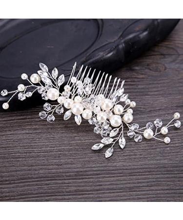Lynmalrity Bride Hairpin Wedding Hair Slide for Bride Bridesmaids Crystal Hair Clip (A) - Buy Online on GoSupps.com