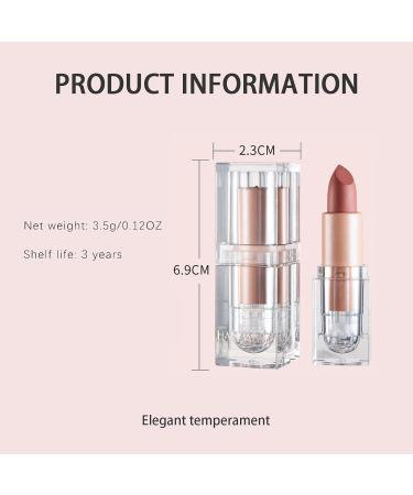 Long Lasting Nude Lipstick - Waterproof & Moisturizing Pink Matte Lip Gloss (#607 White Peach) | Perfect Gift for Women - Buy Online on GoSupps.com