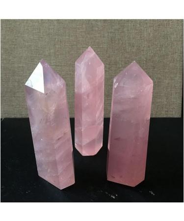 ABUZIV Natural Rose Quartz Crystal Stick - 7-8cm Healing Column Pillar & Pendulum for Spiritual Wellness - Buy Online on GoSupps.com